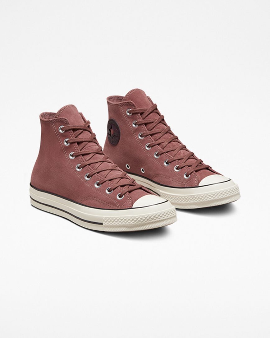 Tenisi Inalti Barbati Converse Chuck 70 Piele Intoarsa Visinii Negrii | RO DEXFL083